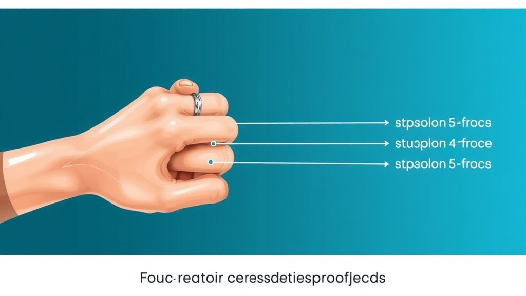 클라이밍 홀드에서 손가락 마디별로 가해지는 하중의 방향과 벡터를 설명하는 다이어그램